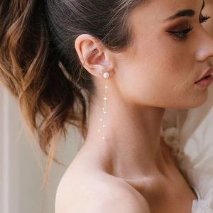 Untamed Petals LARA DROP Pearl Earrings - Silver